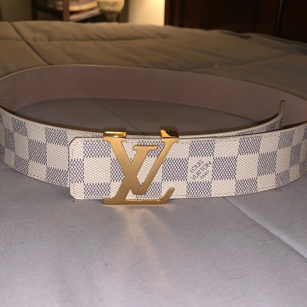 Louis Vuitton cream colored belt